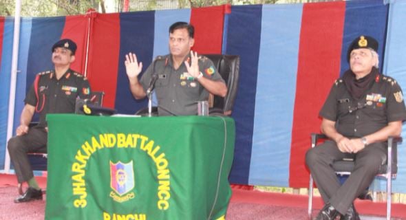 एनसीसी कैडेट के रांची दौरे पर पहुंचे मेजर जनरल एम इन्द्रबालन, पतरातू में शुरू हुआ नेवल कैडेट्स ट्रेनिंग