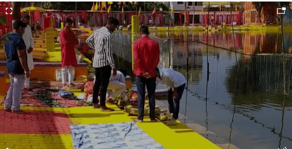 पहुंचने लगे घाट पर व्रती, देखिए आस्था के महापर्व पर दुमका के खूंटा बांध छठ घाट की शोभा