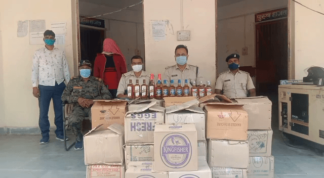 30 पेटी अवैध अंग्रेजी शराब के साथ एक धराया, बिहार भेजने का था प्लान