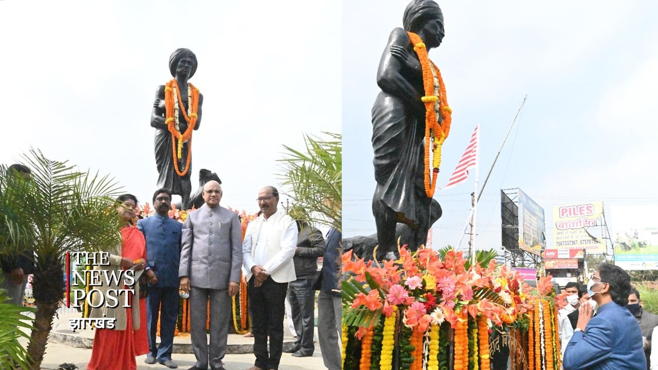 भगवान बिरसा मुंंडा की प्रतिमा पर सीएम ने किया माल्यापर्ण, धरती आबा के साथ याद किए गए स्वतंत्रता संग्राम के सभी आदिवासी वीर