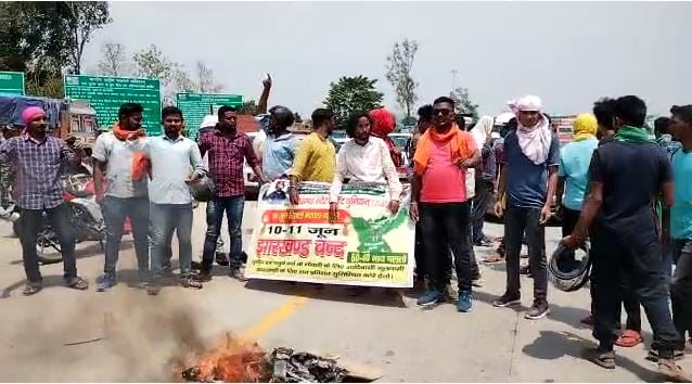 60:40 नियोजन नीति के विरोध, 48 घंटे सम्पूर्ण झारखंड बंद का दूसरा दिन