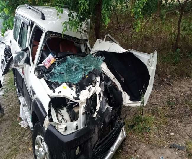 स्कोर्पियो और ट्रक में भीषण टक्कर, स्कोर्पियो सवाल तीन की मौत, 5 घायल