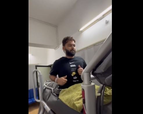 ट्रेडमिल में पसीना बहाते नजर आए क्रिकेटर ऋषभ पंत, जोरदार वापसी की है तैयारी