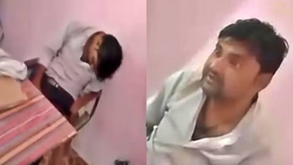 क्लासरूम में कुर्सी पर लुढ़क कर सोता रहा टल्ली टीचर, अभिभावक और छात्रों ने बनाया वीडियो, देखिए