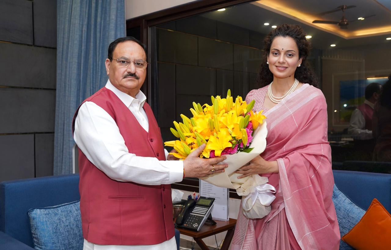 भाजपा अध्यक्ष जेपी नड्डा से मिलने पहुंची कंगना रानाउत, जानिए क्या हुई बात