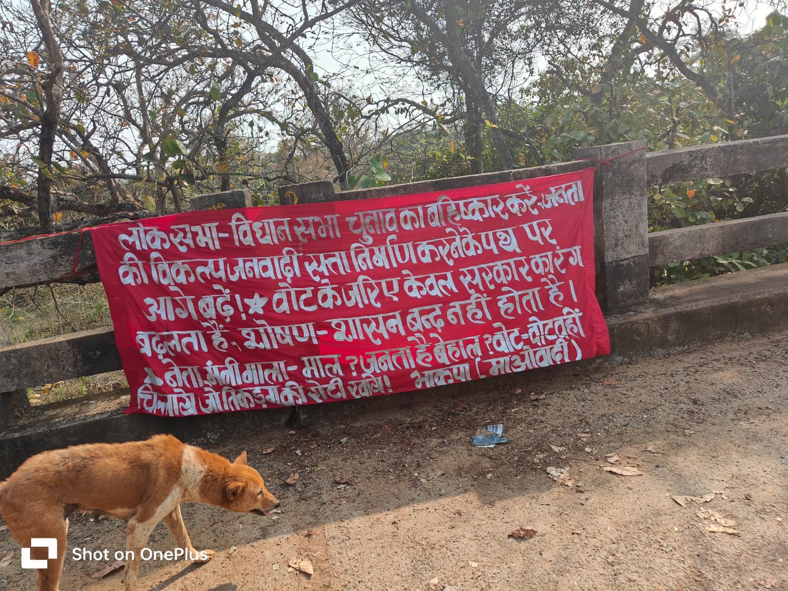 चाईबासा: लोकसभा चुनाव में खलल डालने की कोशिश में लगे नक्सली, पोस्टर चिपकाकर वोट नहीं करने की अपील की