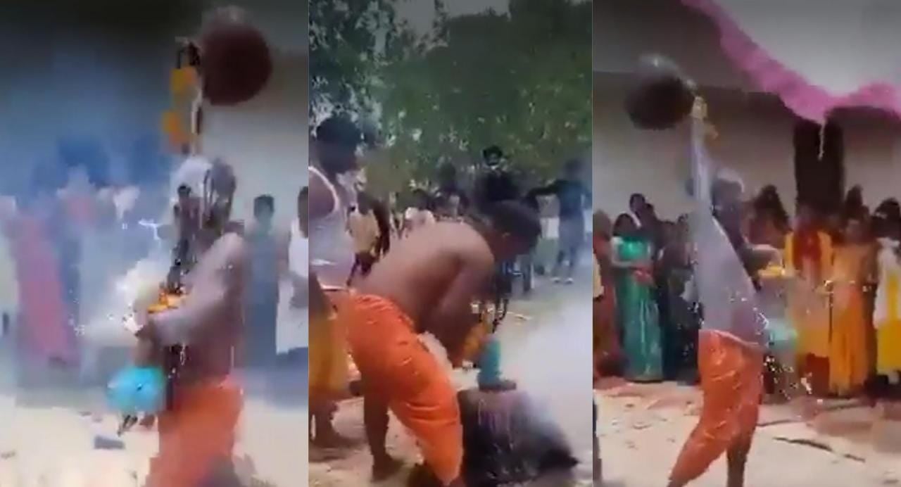 ढोंगी बाबाओं का कारनामा, खौलते दूध में बच्चे को डुबोकर कर रहा टोटका, वीडियो वायरल, मचा बवाल