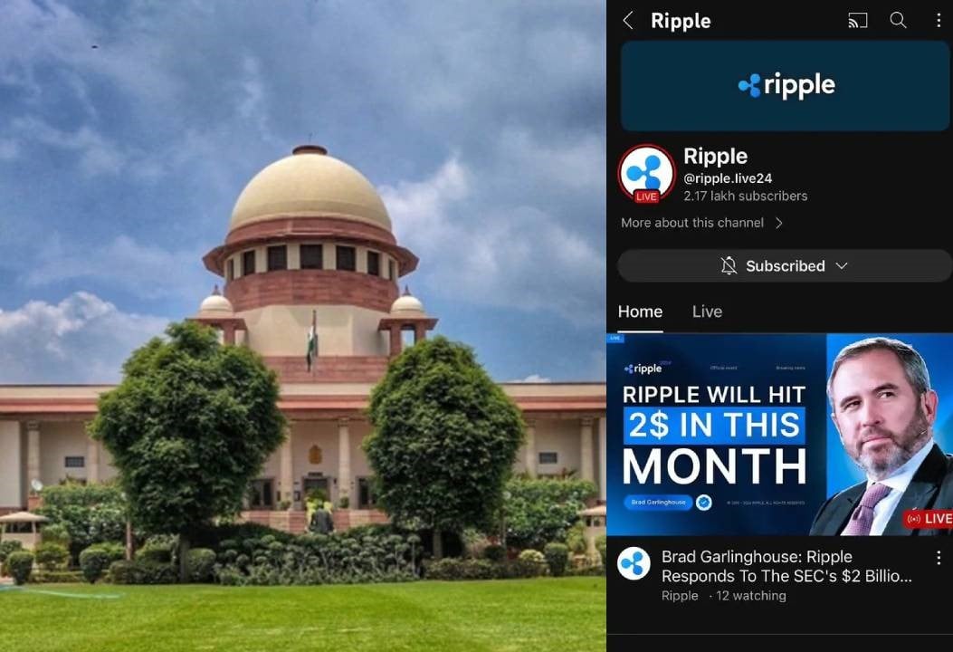 सुप्रीम कोर्ट का यूट्यूब चैनल हुआ हैक, हैकर्स चला रहे क्रिप्टोकरेंसी XRP का एड, Youtube ने हटाया चैनल
