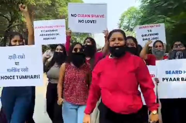 दाढ़ी हटाओ, प्यार बचाओ.. नारे के साथ लड़कियों ने अपने बॉयफ्रेंड को दी चेतावनी,जानिए रोचक मामला