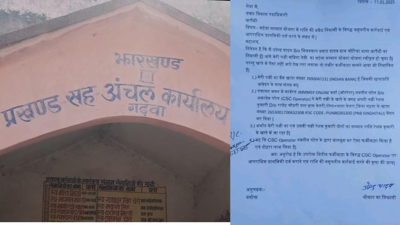 गढ़वा में मईयां सम्मान योजना में भारी फर्जीवाड़ा, एक खाते में जा रही आठ-आठ लाभुकों की राशि, अब डीसी ने दिया जांच का आदेश