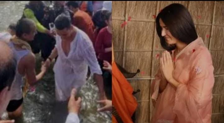 प्रयागराज में बॉलीवुड के खिलाड़ी भैया ने लगाई डुबकी, महाकुंभ में सास संग नजर आयी कैटरीना कैफ, वीडियो हुआ वायरल