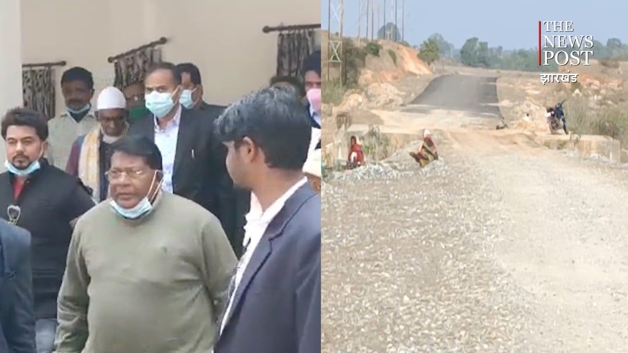 गुमला में  बाई पास का काम अधूरा , मंत्री रामेश्वर उरांव ने दिया जल्द काम पूरा कराने का भरोसा