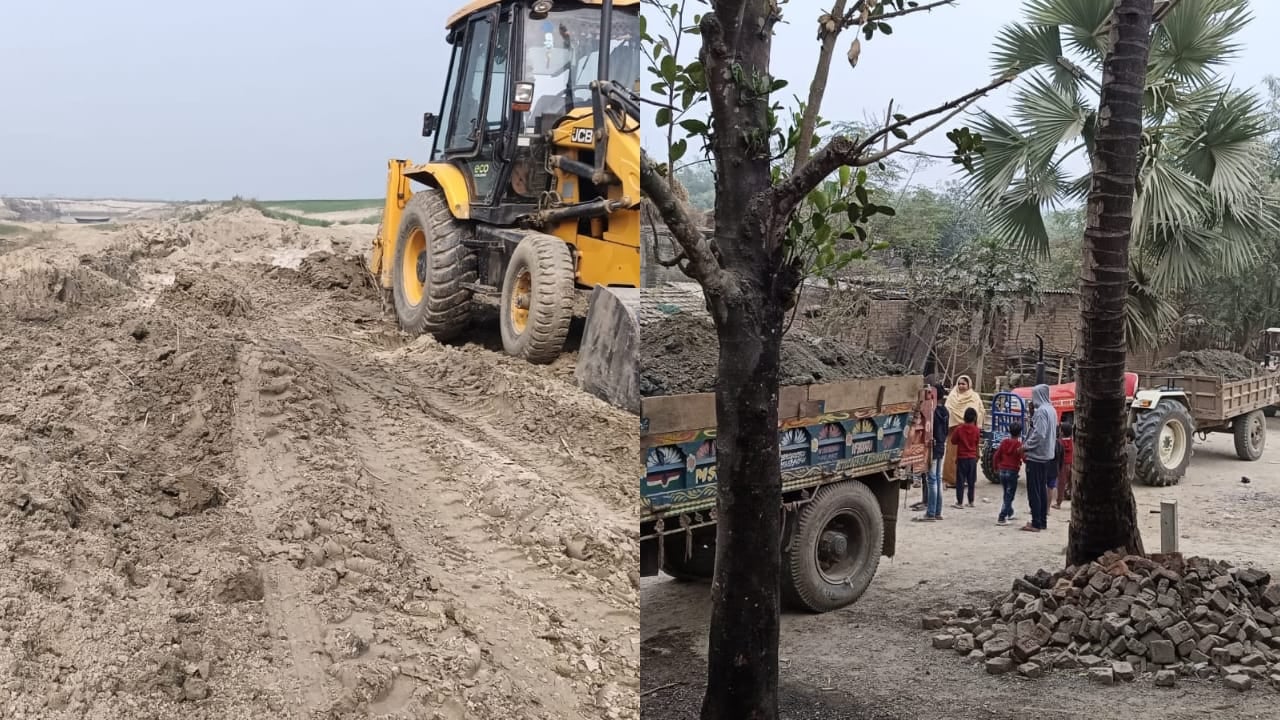 राजमहल के पहाड़ियों को नास्तानबूत करने के बाद खनन माफियाओं के निशाने पर गंगा नदी, अवैध रूप से मिट्टी लेकर जा रहे ट्रैक्टर व बाईक की चपेट में आने से एक की मौत