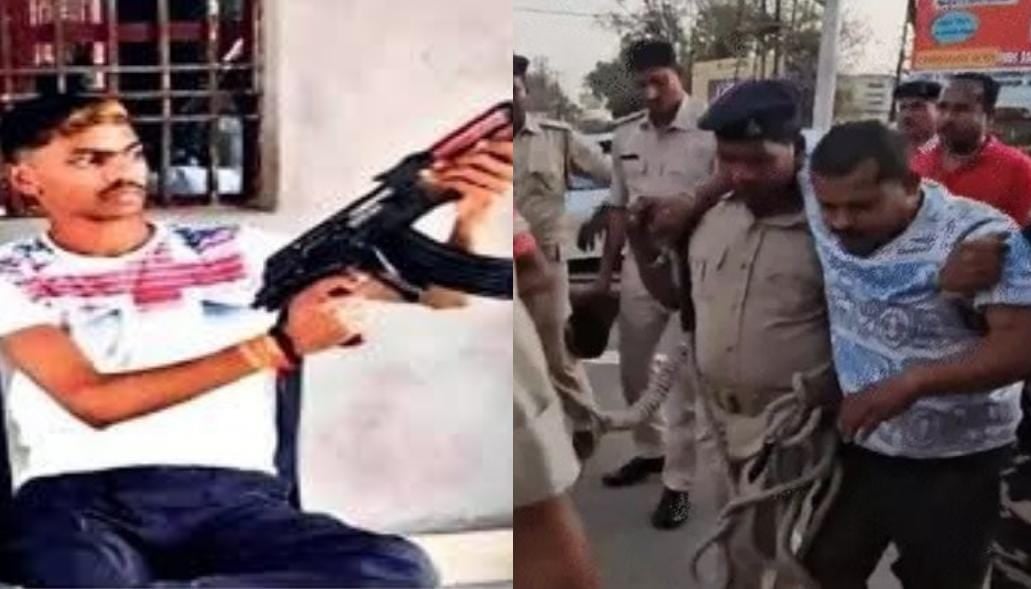 जेल भेजने से पहले अमन साहू के तीन गुर्गों को पुलिस ने मेन रोड में कराया परेड, कल ही किए थे गिरफ्तार