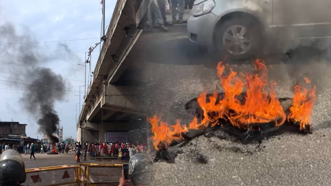 आज रांची बंद, सड़क पर उतरे आदिवासी संगठन के लोग, टायर जलाकर कर रहे विरोध