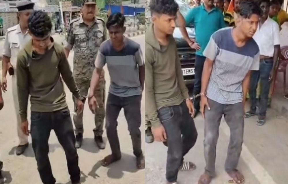 जिस जगह पर ऑटो चालक ने पुलिस को दिखाई दबंगई, ईट से मार कर किया घायल,उसी जगह पुलिस ने हथखड़ी लगा कर निकाला जुलूस, देखिए वीडियो