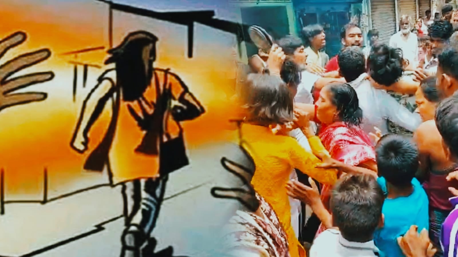 भागलपुर में लड़की से छेड़खानी करने पर छिड़ गई जंग, लाठी-डंडों से सड़कों पर उतरे दो गुटों में जमकर हुई मार-पीट