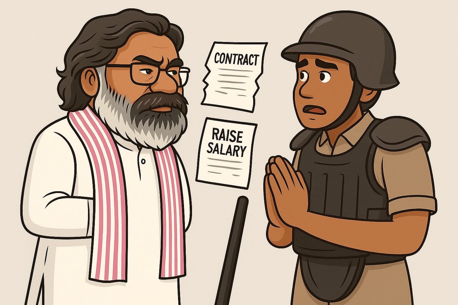 हाथ जोड़कर सीएम साहब से सहायक पुलिस लगा रहे गुहार, कब तक होगा 13 हज़ार में बेड़ा पार?