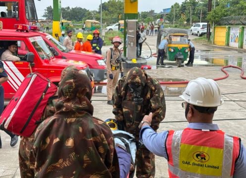 GAIL ने स्टेट एडमिनिस्ट्रेशन के साथ किया ऑफ-साइट मॉक ड्रिल (लेवल-III) का आयोजन