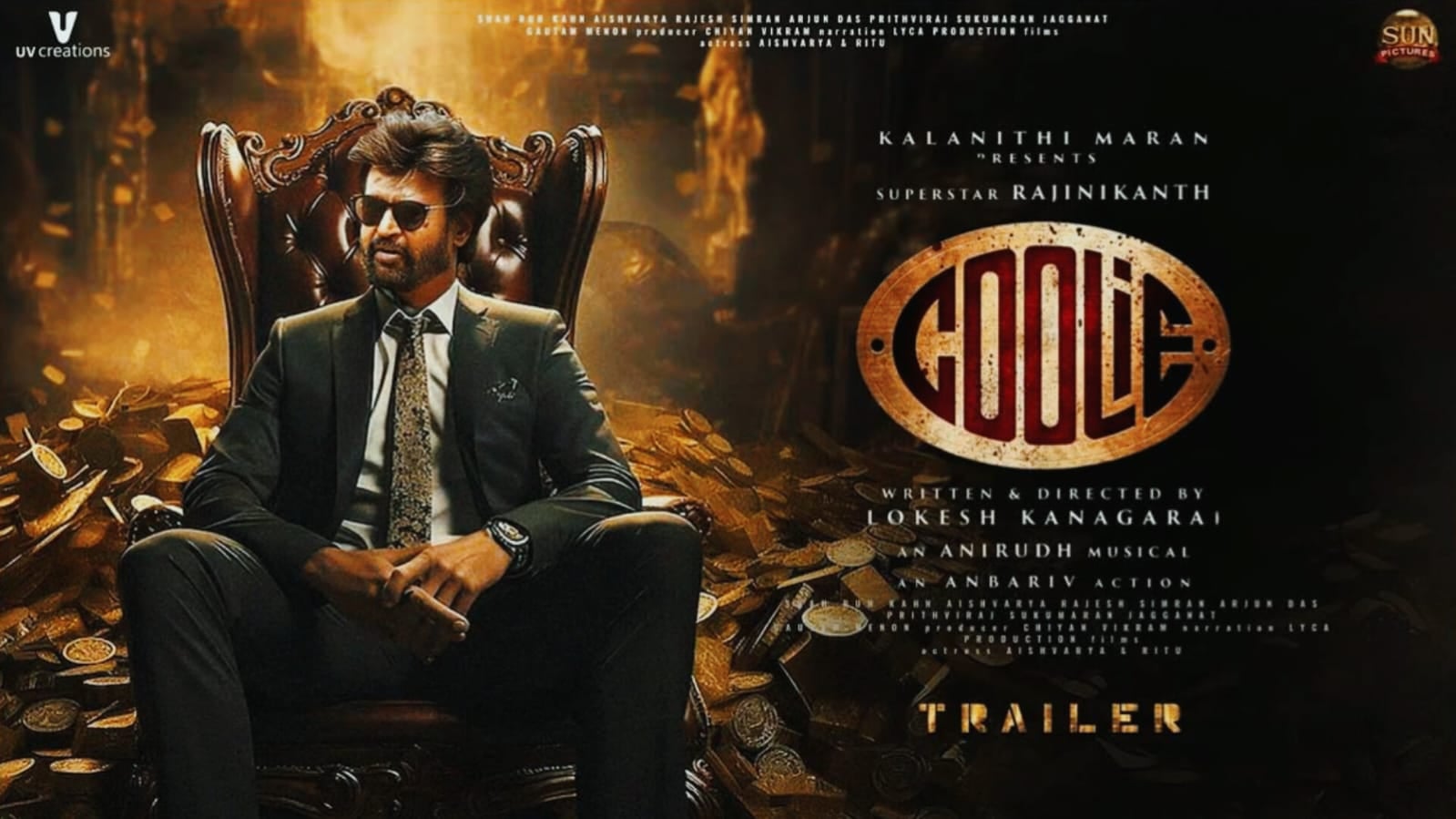 साउथ सुपरस्टार रजनीकांत मोस्ट अवेटेड एक्शन थ्रिलर फिल्म 'कुली' का ट्रेलर हुआ लॉन्च, जानिए कब रिलीज होगी फिल्म