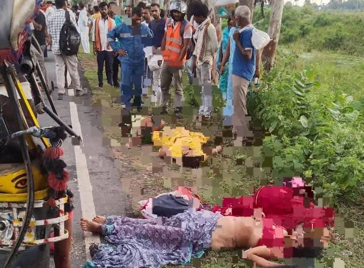 BIG BREAKING:पटना में भीषण सड़क हादसा, हाईवा और ऑटो की टक्कर में 8 लोगों की मौत, कई घायल