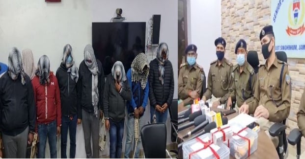 जमीन विवाद में गैंगवार की घटना का पुलिस ने किया उद्भेदन ,आठ अपराधियों को किया गिरफ्तार