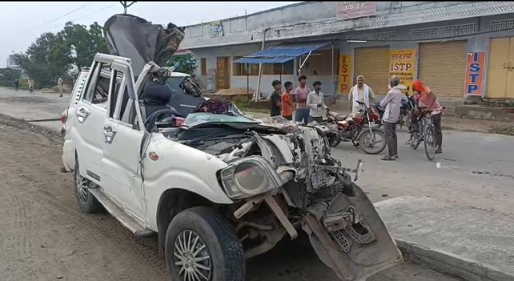 BREAKING:दशहरे के दिन बिहार में भीषण सड़क हादसा, स्कॉर्पियो और कंटेनर की टक्कर में तीन की दर्दनाक मौत, 7 लोगों की हालत गंभीर