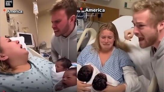 वायरल वीडियो पर बवाल! गोरी महिला ने जुड़वां बच्चे को दिया जन्म, लेकिन काले बाल और सांवले चेहरे देखने के बाद सदमे में अंग्रेज पिता