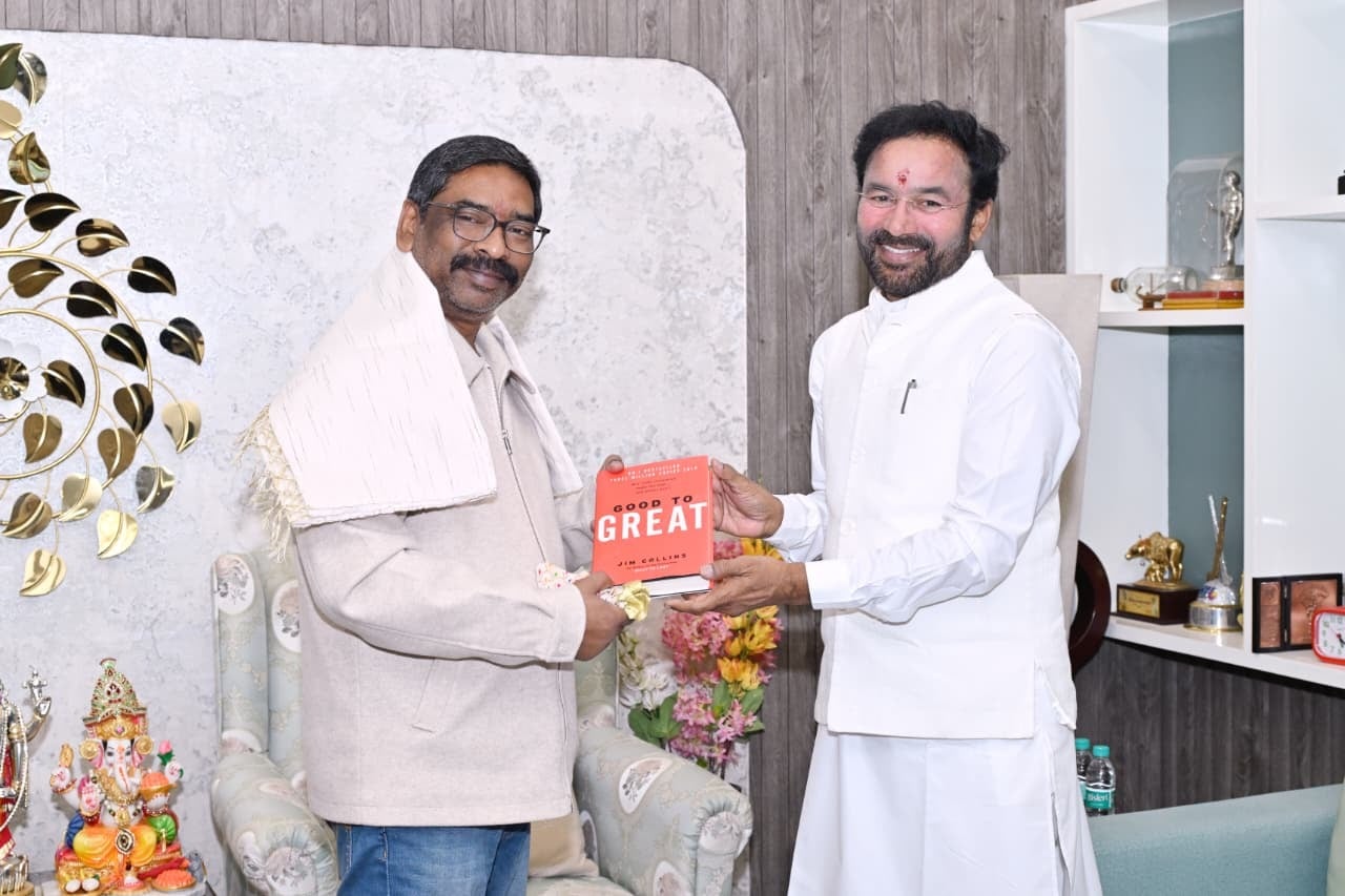 केंद्रीय कोयला मंत्री जी किशन रेड्डी ने सीएम हेमंत सोरेन से की मुलाकात, झरिया मास्टर प्लान सहित कई अहम मुद्दों पर मंथन