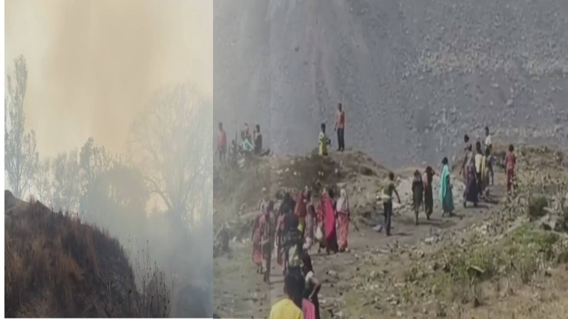 धनबाद में BCCL आउटसोर्सिंग खदान में फिर भड़की आग, बढ़ी परेशानी