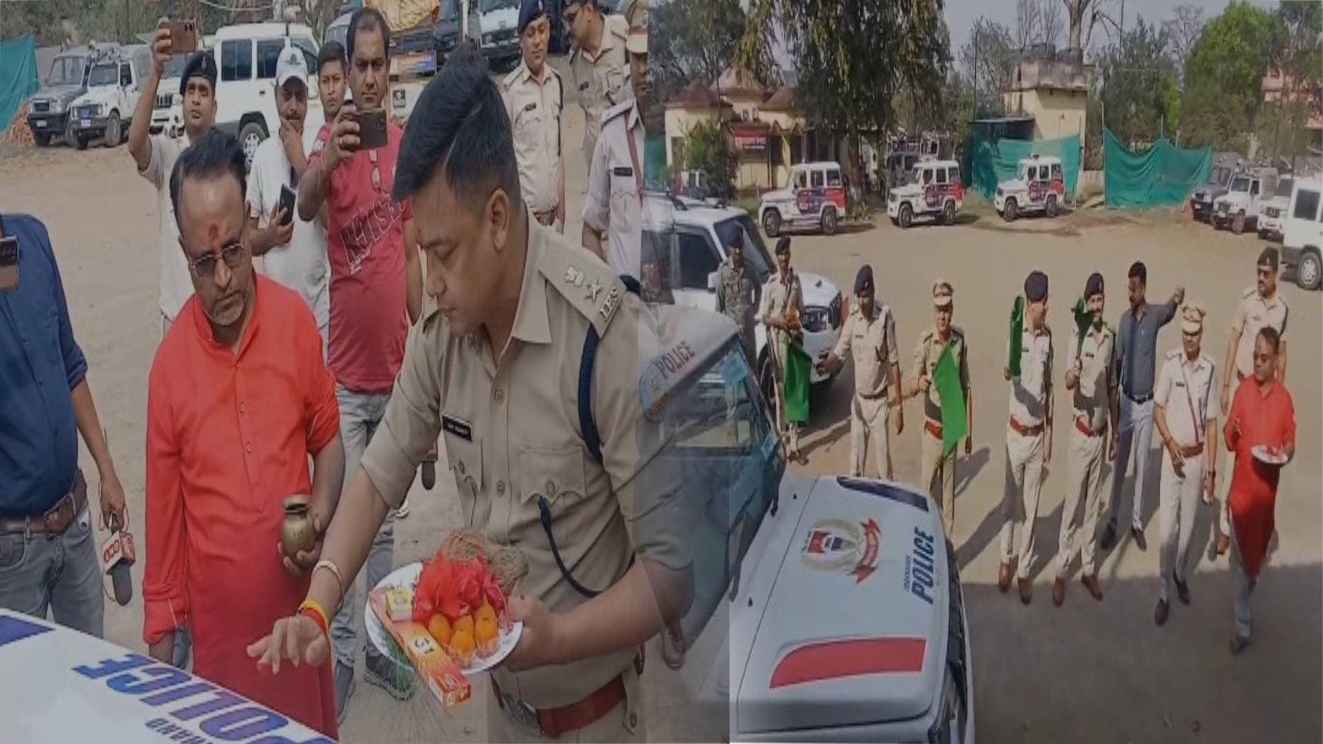 रामगढ़ पुलिस को मिली चमचमाती 27 पेट्रोलिंग गाड़ी,एसपी ने की पूजा अर्चना