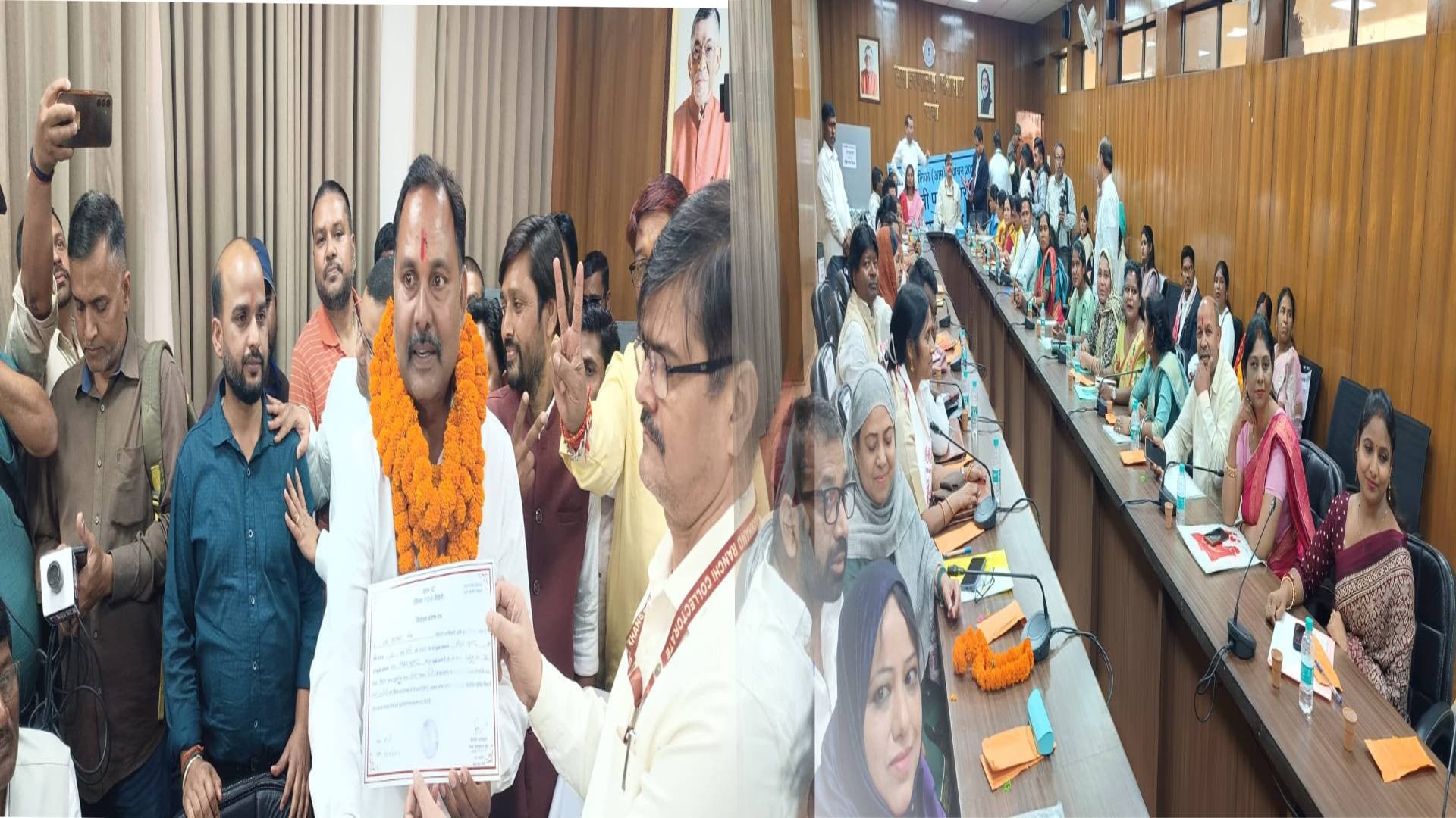 रांची शहर को मिली नई सरकार, मेयर रौशनी के साथ डिप्टी मेयर नीरज ने संभाला पदभार
