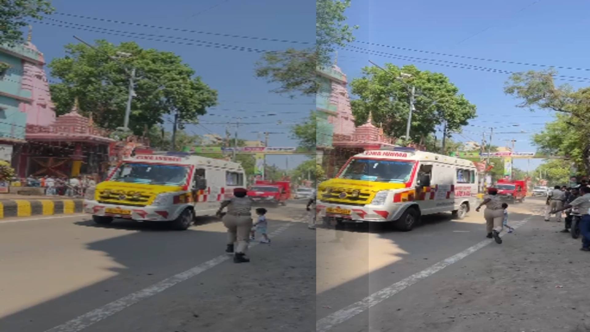 नालंदा में नीतीश कुमार के काफिले के दौरान हादसा टला, महिला पुलिसकर्मी ने बचाई बच्ची की जान