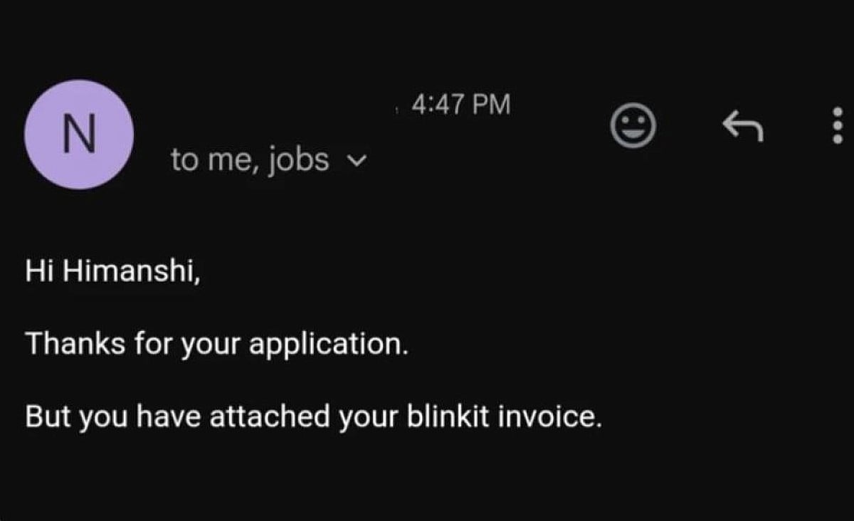 वाह दीदी वाह ! लड़की ने Resume के बदले मेल कर दिया ऐसा चीज़ कि देखकर छूट गई Hr की हंसी, पढ़ें मजेदार Reply