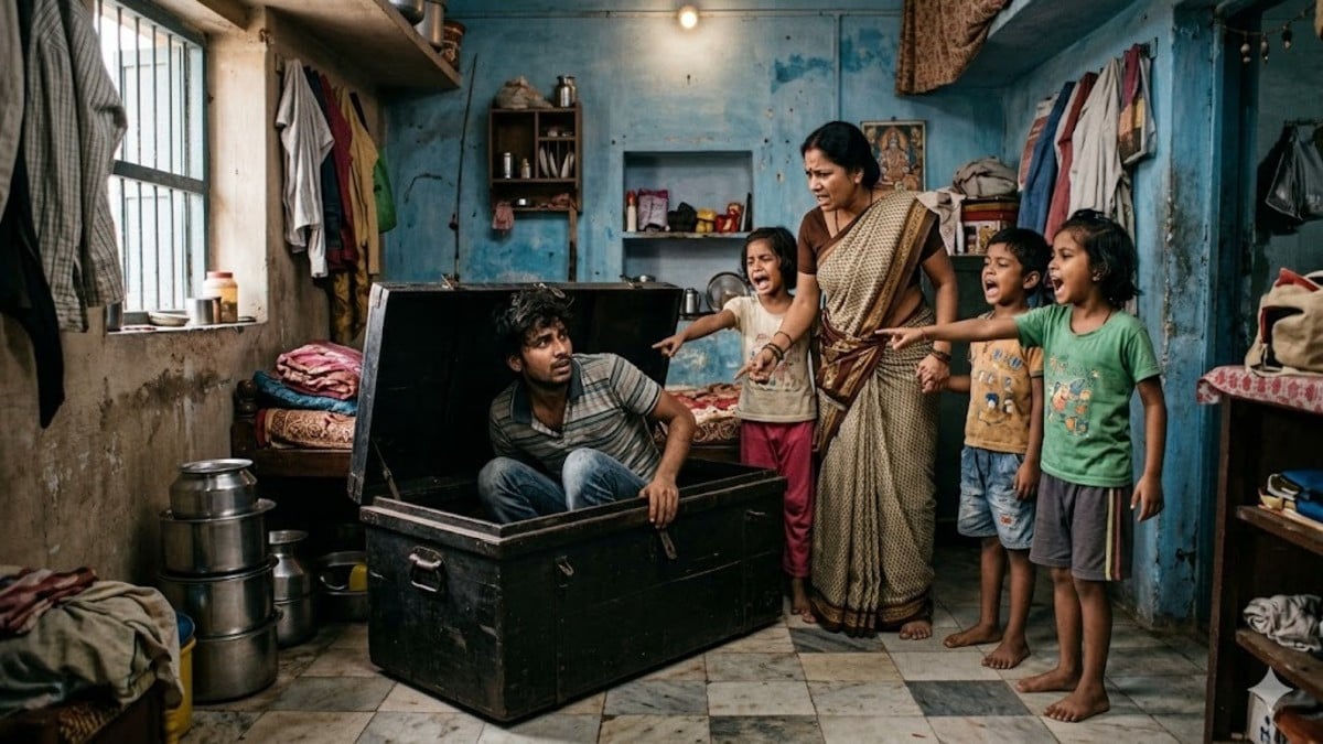 महिला के घर बक्से में छिपा मिला युवक, बच्चों के शोर मचाने से खुली पोल, जानिए क्या है पूरा मामला