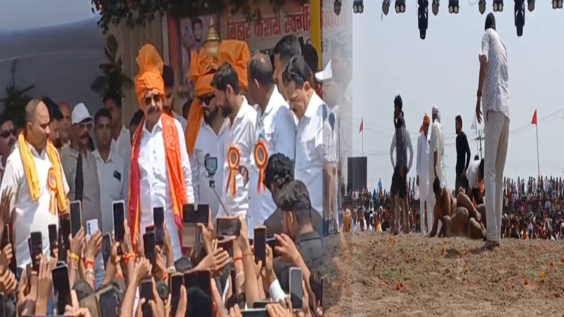 बाढ़ में छोटे सरकार ने कराया दंगल,विदेशी पहलवान भी पहुंचे अखाड़े में