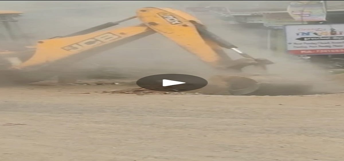 रांची:नाली खुदाई के दौरान गैस पाइपलाइन क्षतिग्रस्त, इलाके में मची अफरा-तफरी