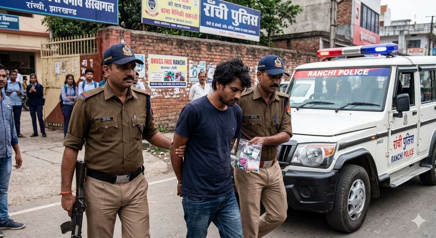 रांची: नशे के जाल में स्टूडेंट्स को बना रहा था शिकार, पुलिस की बड़ी कार्रवाई, सप्लायर गिरफ्तार