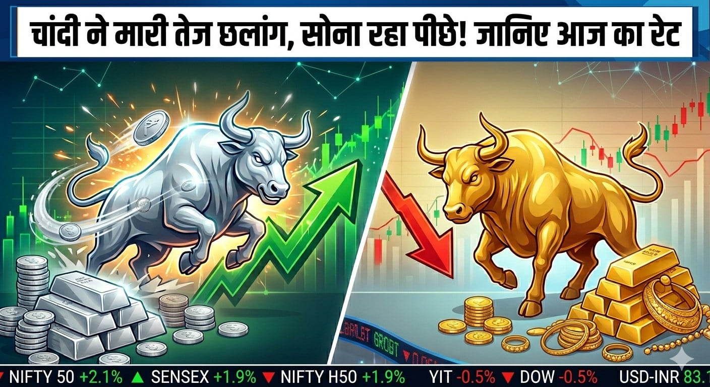 Jewelry Update: चांदी ने मारी तेज छलांग, सोना रहा पीछे! जानिए आज का रेट