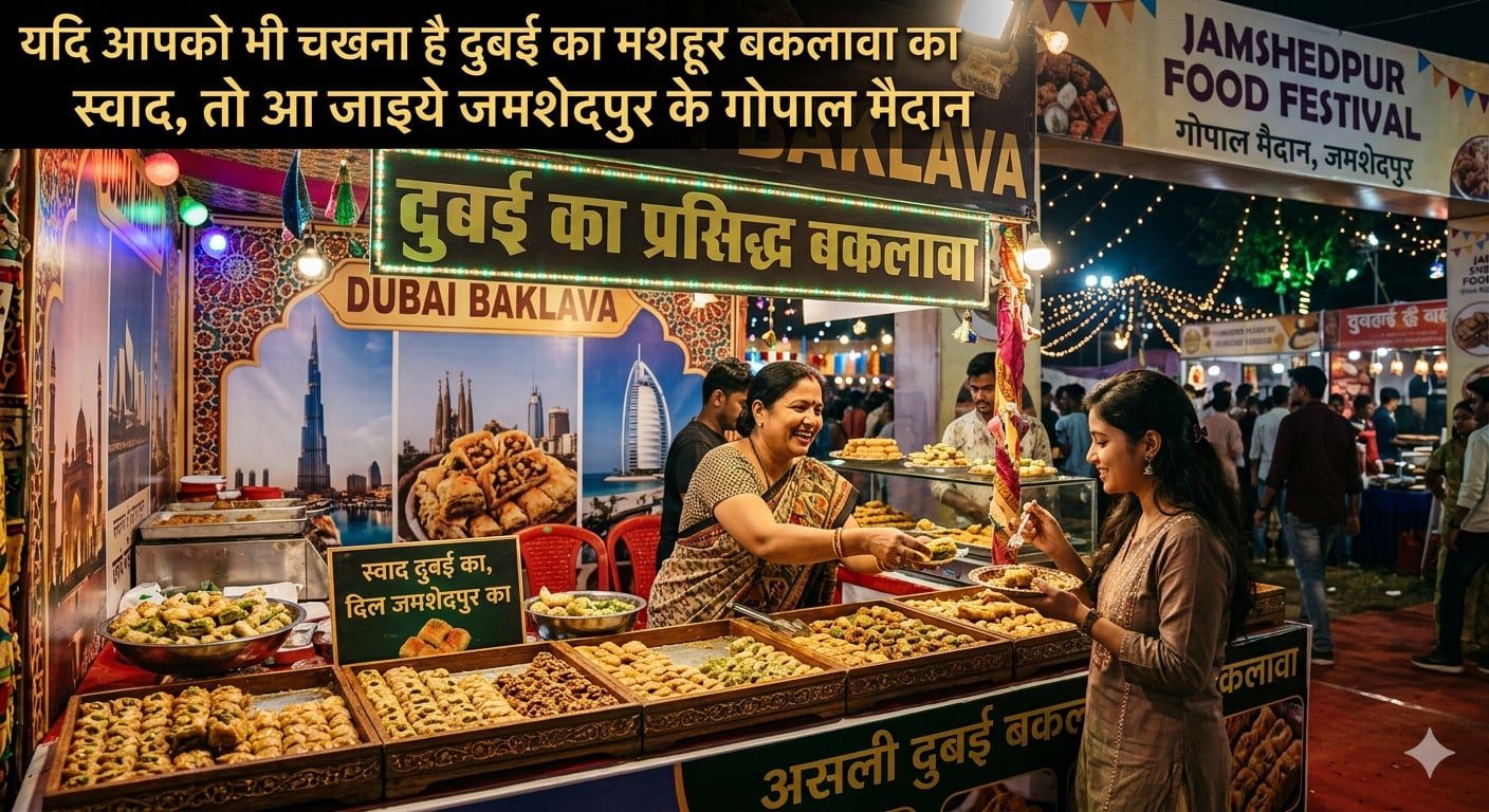 यदि आपको भी चखना है दुबई का मशहूर बकलावा का स्वाद, तो आ जाइये जमशेदपुर के गोपाल मैदान