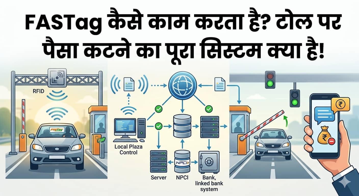FASTag  कैसे करता है काम? टोल पर पैसा कटने का पूरा सिस्टम क्या है,जानिए