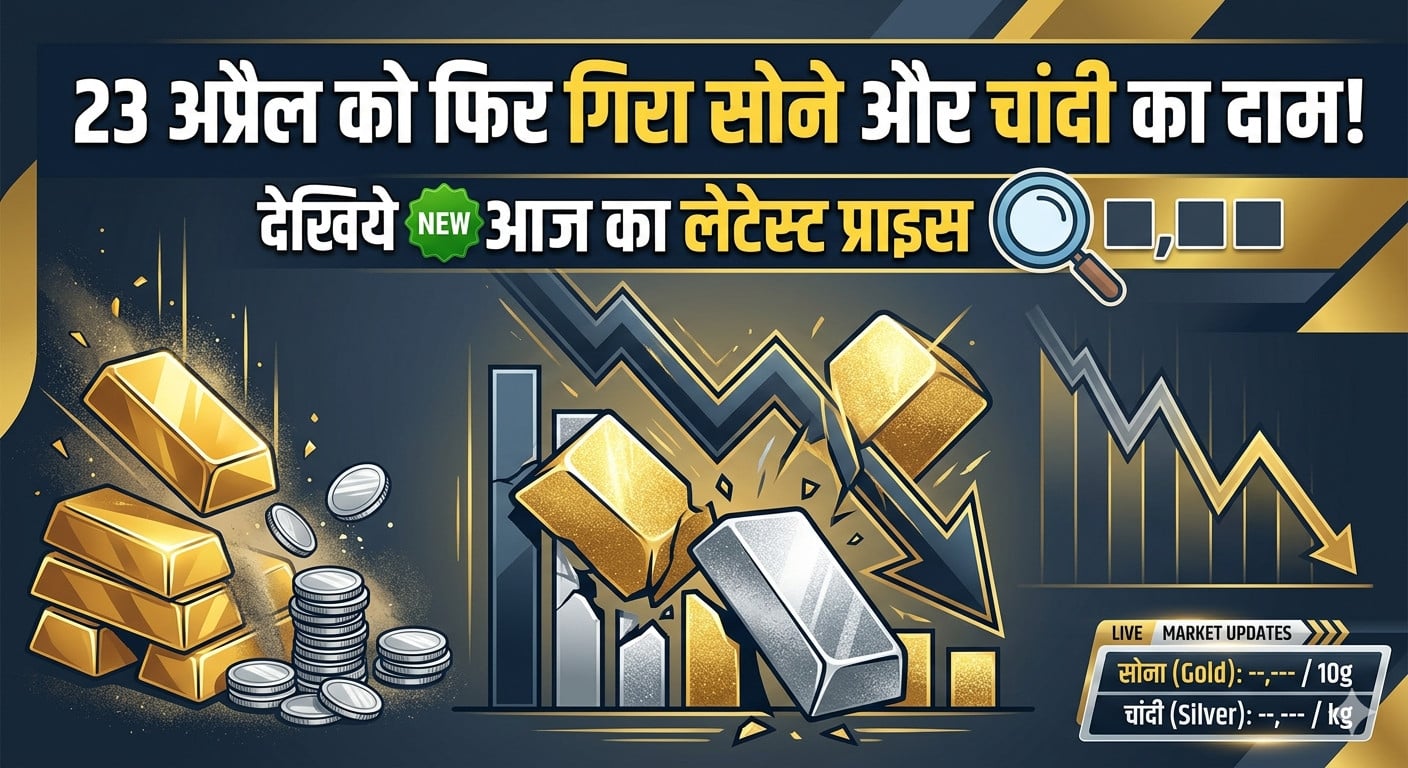 आज का सोना-चांदी भाव: 23 अप्रैल को फिर आई गिरावट, चेक करें नया प्राइस