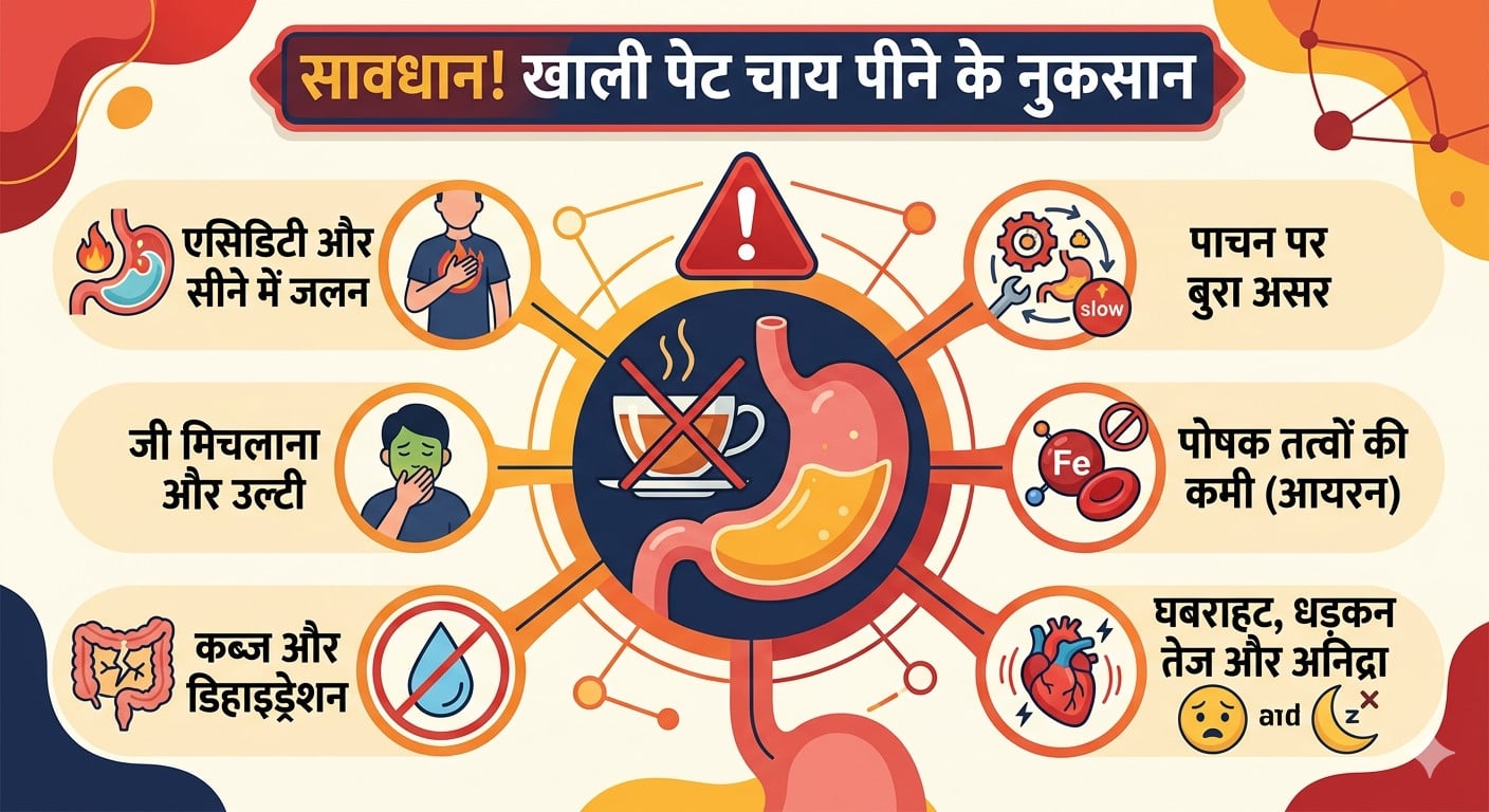 सावधान! खाली पेट चाय पीने की आदत बना सकती है आपको बीमार, जानिए इसके नुकसान