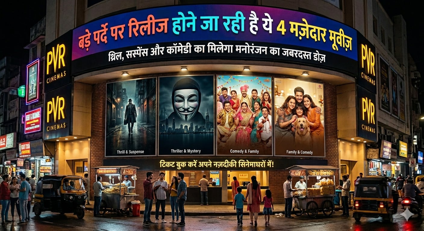 बड़े पर्दे पर रिलीज होने जा रही है ये 4 मज़ेदार मूवीज़, थ्रिल, सस्पेंस और कॉमेडी का मिलेगा जबरदस्त डोज़