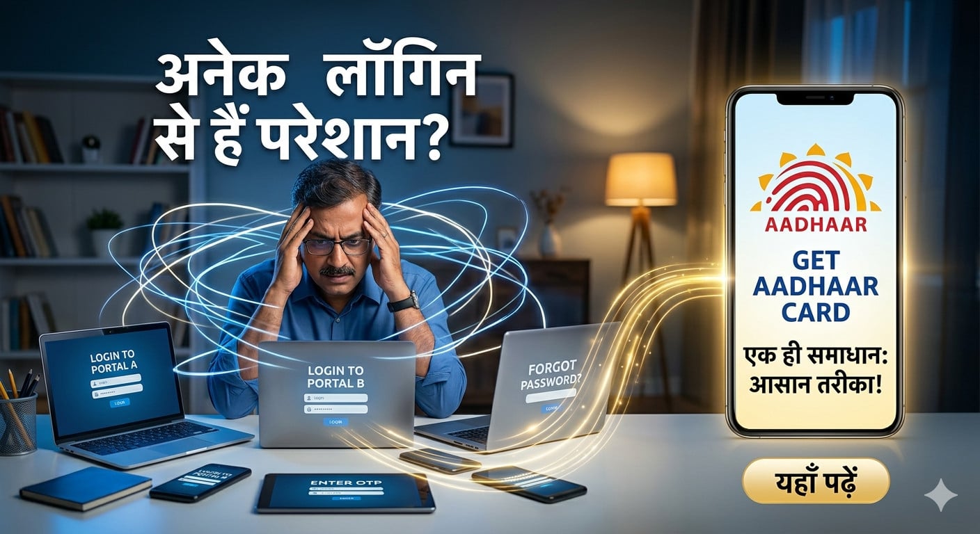 क्या आपको भी आधार कार्ड निकालने के लिए कई जगह लॉगिन करना पड़ता है? अगर हां तो इसे जरूर पढ़े