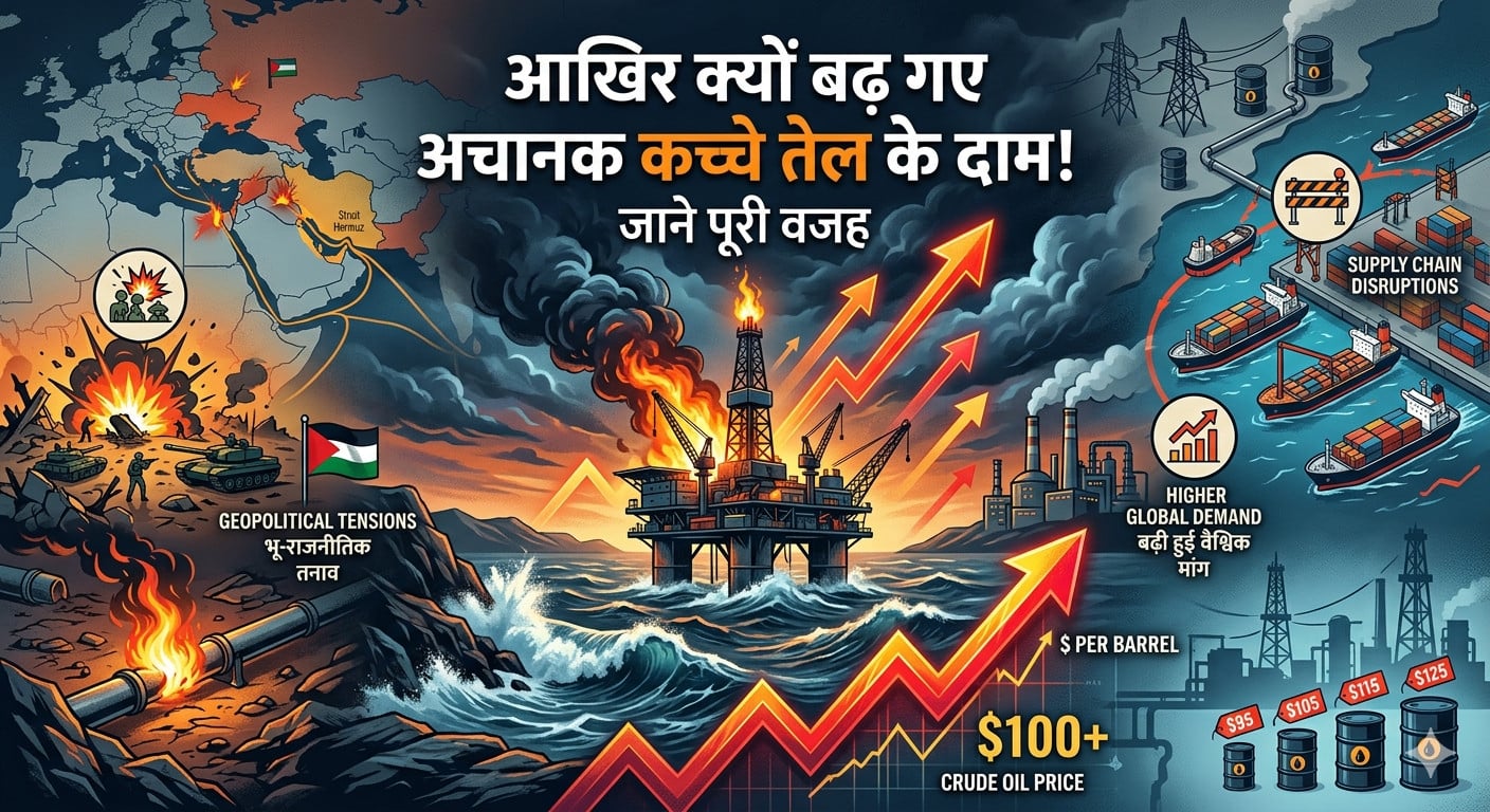 आखिर क्यों बढ़ गए अचानक कच्चे तेल के दाम! जाने पूरी वजह