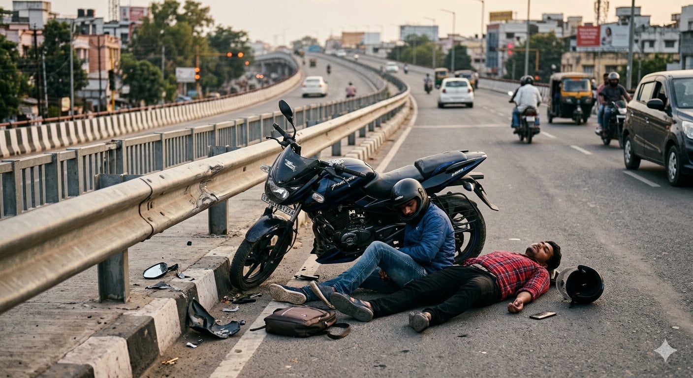 पलामू में तेज रफ्तार का कहर, दो बाइक सवार की मौके पर मौत