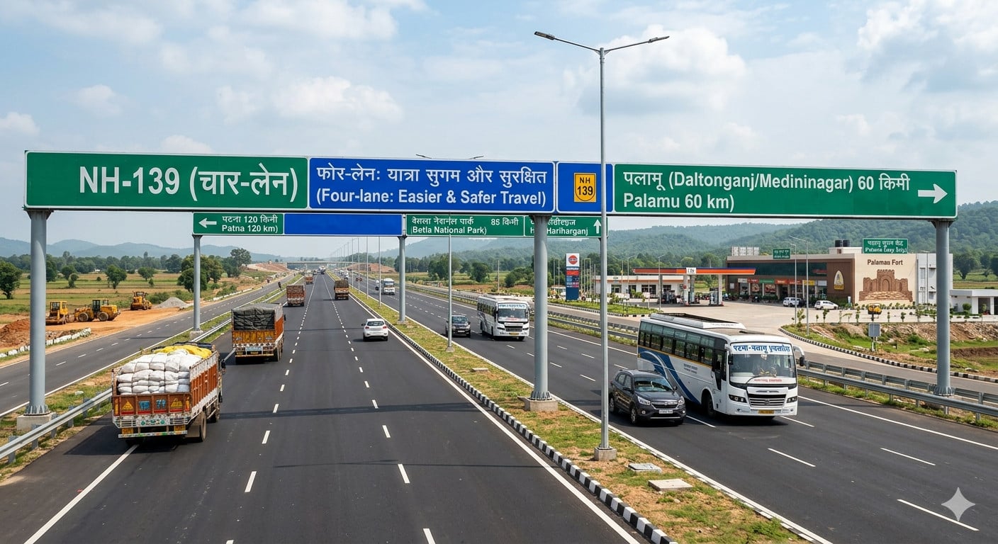 पलामू से पटना तक सफर करना हुआ आसान, NH-139, फोर लेन में होगा तब्दील