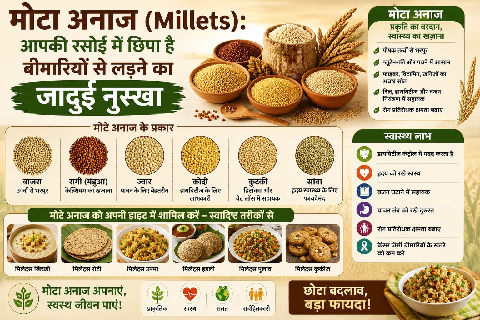 Millets Health Benefits: मोटा अनाज क्यों बन रहा है हेल्थ एक्सपर्ट्स की पहली पसंद? जानिए वजह