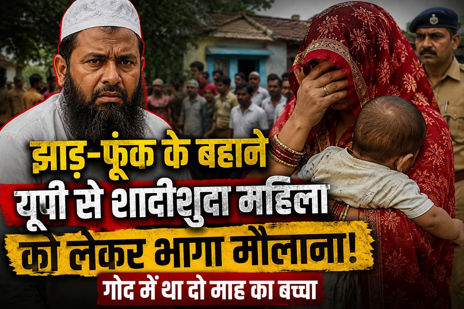 झाड़-फूंक के बहाने यूपी से शादीशुदा महिला को लेकर भागा मौलाना, गोद में था दो माह का बच्चा, फिर जो हुआ जानकार उड़ जाएंगे होश